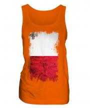 Malta Grunge Flag Ladies Vest