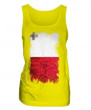 Malta Grunge Flag Ladies Vest