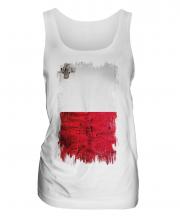 Malta Grunge Flag Ladies Vest