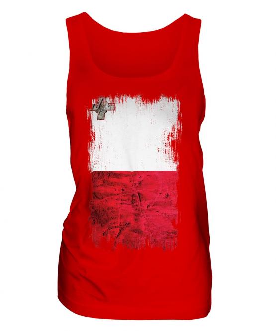 Malta Grunge Flag Ladies Vest