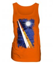 Marshall Islands Grunge Flag Ladies Vest