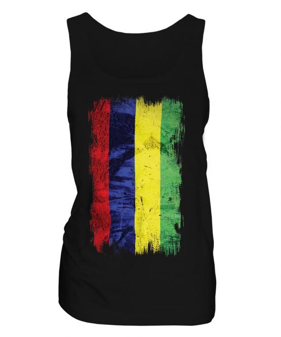 Mauritius Grunge Flag Ladies Vest
