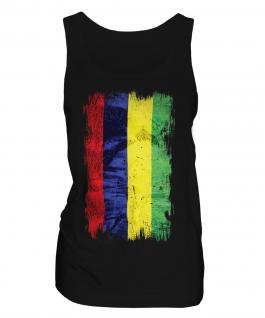 Mauritius Grunge Flag Ladies Vest