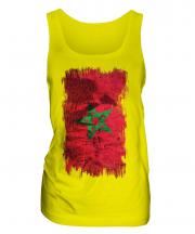 Morocco Grunge Flag Ladies Vest