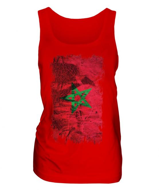 Morocco Grunge Flag Ladies Vest