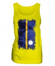 Nauru Grunge Flag Ladies Vest