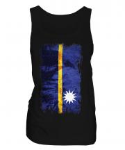 Nauru Grunge Flag Ladies Vest