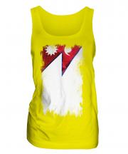 Nepal Grunge Flag Ladies Vest