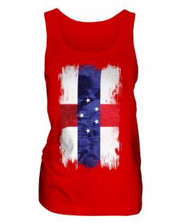 Netherlands Antilles Grunge Flag Ladies Vest