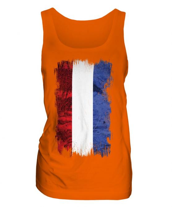 Netherlands Grunge Flag Ladies Vest