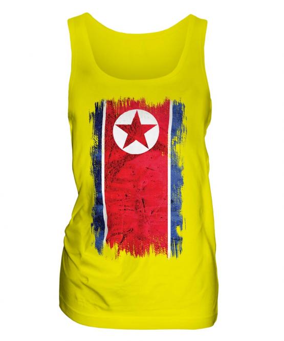 North Korea Grunge Flag Ladies Vest