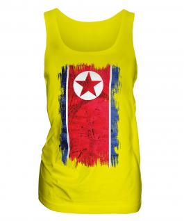 North Korea Grunge Flag Ladies Vest