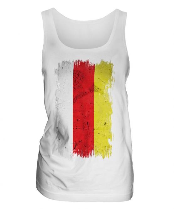 North Ossetia Grunge Flag Ladies Vest