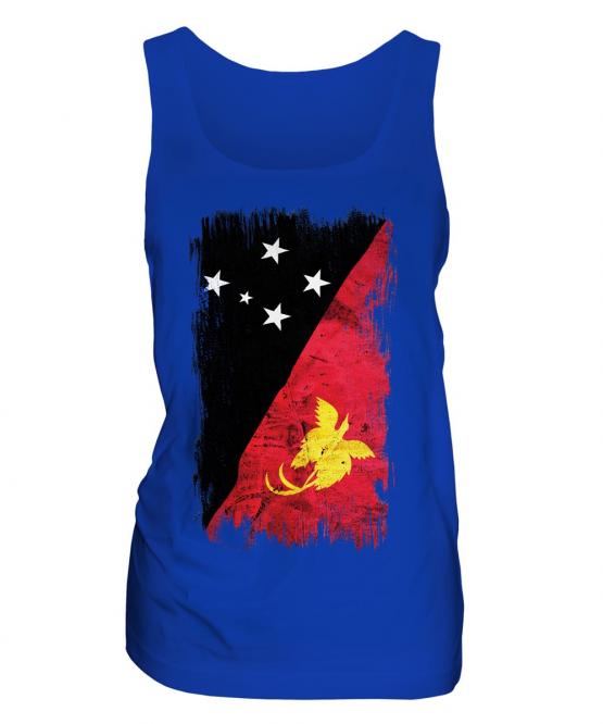 Papua New Guinea Grunge Flag Ladies Vest