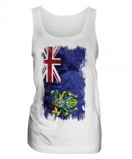 Pitcairn Islands Grunge Flag Ladies Vest