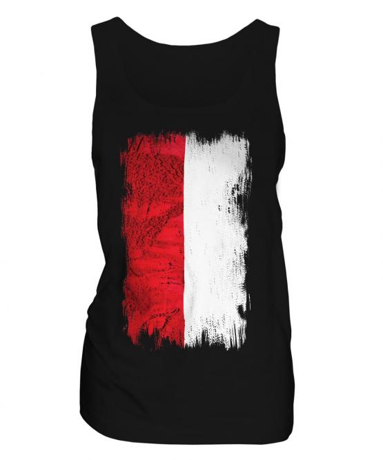 Poland Grunge Flag Ladies Vest