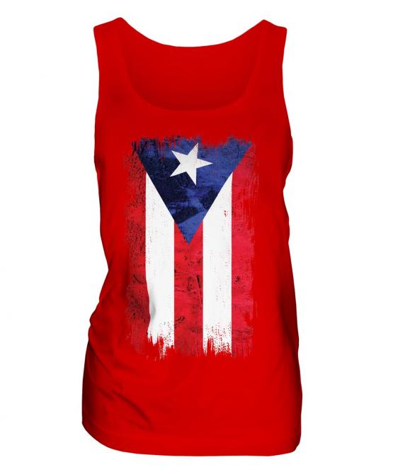 Puerto Rico Grunge Flag Ladies Vest