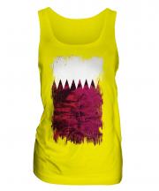 Qatar Grunge Flag Ladies Vest