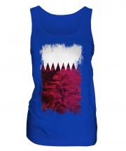 Qatar Grunge Flag Ladies Vest