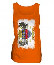 Saint Barthelemy Grunge Flag Ladies Vest