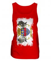 Saint Barthelemy Grunge Flag Ladies Vest