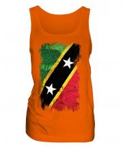 Saint Kitts And Nevis Grunge Flag Ladies Vest