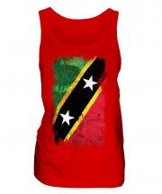 Saint Kitts And Nevis Grunge Flag Ladies Vest