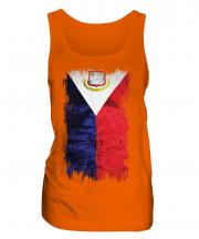 Saint Martin Grunge Flag Ladies Vest