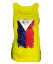 Saint Martin Grunge Flag Ladies Vest