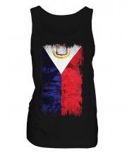 Saint Martin Grunge Flag Ladies Vest