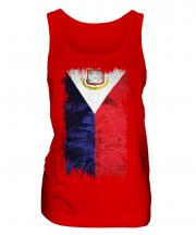Saint Martin Grunge Flag Ladies Vest