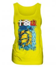 Saint Pierre And Miquelon Grunge Flag Ladies Vest