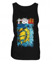 Saint Pierre And Miquelon Grunge Flag Ladies Vest