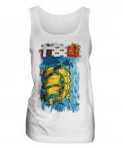 Saint Pierre And Miquelon Grunge Flag Ladies Vest