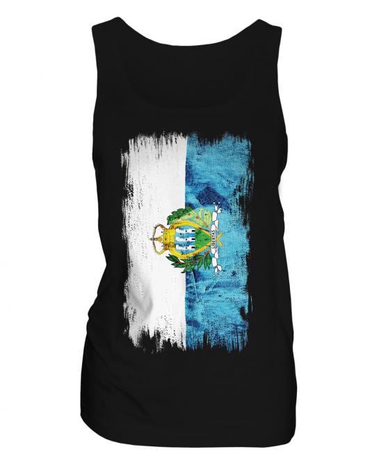 San Marino Grunge Flag Ladies Vest