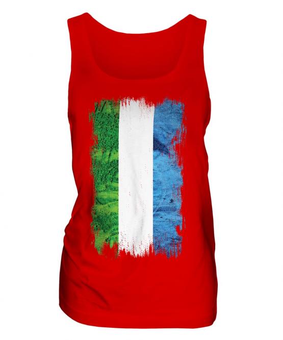 Sierra Leone Grunge Flag Ladies Vest