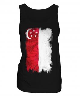 Singapore Grunge Flag Ladies Vest