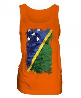 Solomon Islands Grunge Flag Ladies Vest