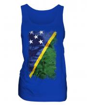 Solomon Islands Grunge Flag Ladies Vest