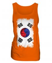 South Korea Grunge Flag Ladies Vest