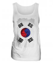 South Korea Grunge Flag Ladies Vest