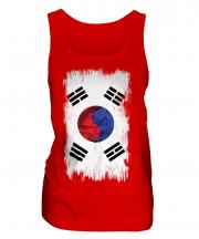 South Korea Grunge Flag Ladies Vest