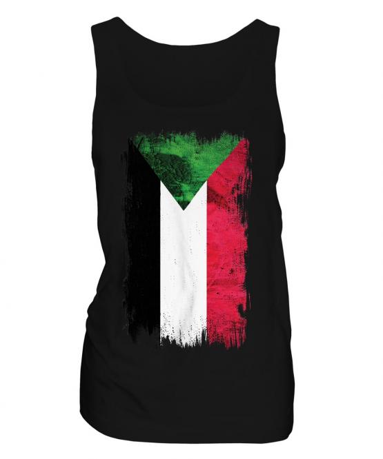 Sudan Grunge Flag Ladies Vest