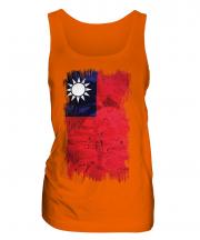 Taiwan Grunge Flag Ladies Vest