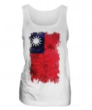 Taiwan Grunge Flag Ladies Vest