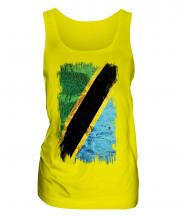 Tanzania Grunge Flag Ladies Vest