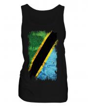 Tanzania Grunge Flag Ladies Vest