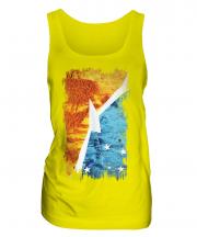 Tierra Del Fuego Province Grunge Flag Ladies Vest