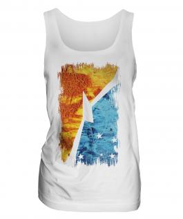 Tierra Del Fuego Province Grunge Flag Ladies Vest