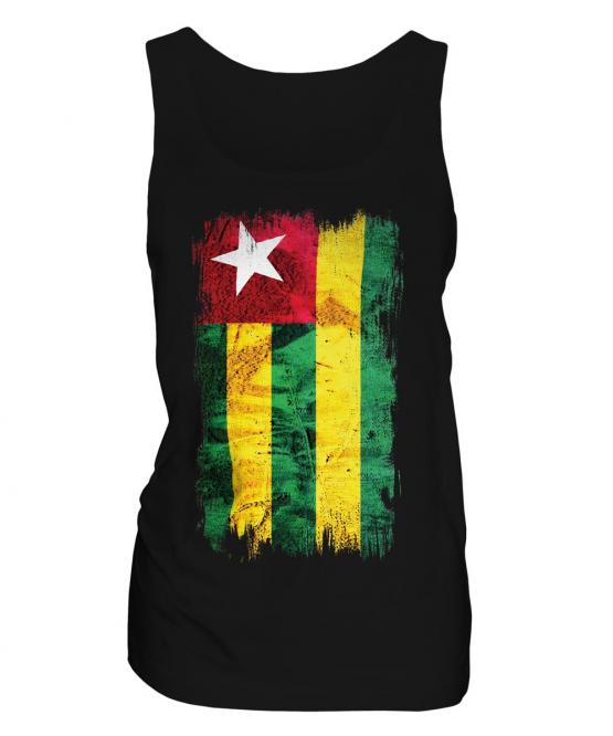 Togo Grunge Flag Ladies Vest